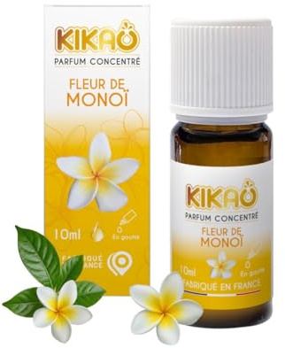 KIKAO - Profumo Monoï Concentrato - Multiuso: Diffusione (diffusore elettrico), Bagno, Cosmetico, & DIY (candele, saponi) - aroma intenso & estivo- 10ml