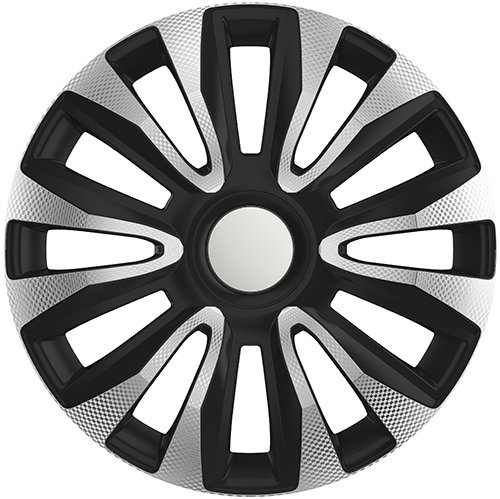 ZentimeX Z778376 Radkappen Radzierblenden universal 13 Zoll Silver Black