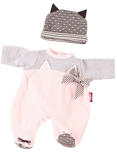 Götz 3402838 Kombination Cosy Cat – Puppenbekleidung Gr. M – 2 teiliges Bekleidungs – und Zubehörset für Babypuppen von 42 – 46 cm