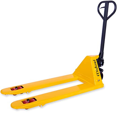 2500 kg Handhubwagen Hubwagen Gabelhubwagen Palettenwagen PU Tandem 1150 mm Gabellänge Hartgummi NEU Gelb