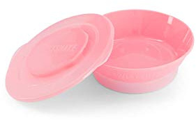 Twistshake Baby Bowl with Airtight Lid | BPA-Free | 6 Month+ Baby Feeding Plate | Food Training Plate for Kids | Food & Cereal | Learning Bowl for Kids | Pink