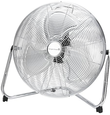 Tarrington House Ventilador de suelo WM2300, metal y aluminio, 55 x 30 x 54 cm, Ø aspas: 45 cm, 3 velocidades, 110 W