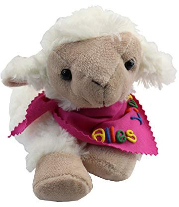 Cojín de calor con nombre en el pañuelo, cojín de calor con nombre para bebés, cojín de colza con nombre, cojín personalizado para calentar 70_Schaf_Schrift_bunt Talla:19x24