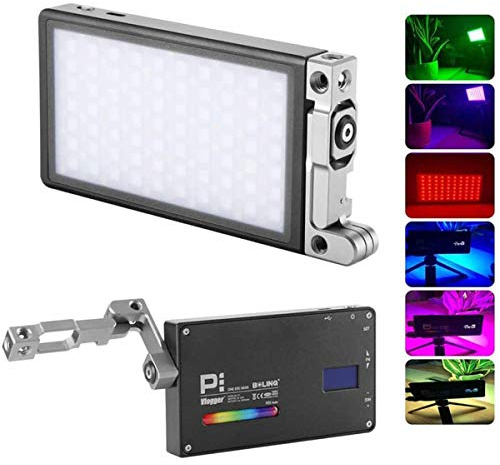 Boling BL-P1 LED Vidéo Lumière de Poche Eclairage 2500-8500K 12W LED RGB for Caméra Camcorder 9 Simulations de scénario courantes 360 ° Full Color CRI 96 Aluminium Aviation
