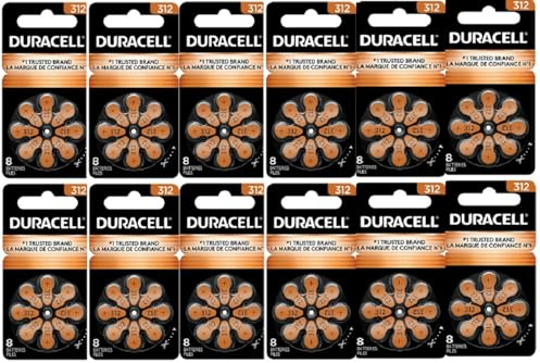 Duracell Hearing Aid Batteries Size 312 Pack 96 Batteries