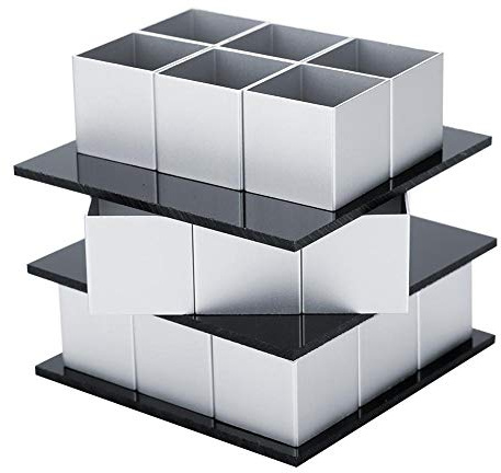 Raguso Stampo per torta cubo, robusto stampo per torta durevole semplice da montare Stampo per torta cubo in metallo 3D di alta qualità, per pasticceria da domestica