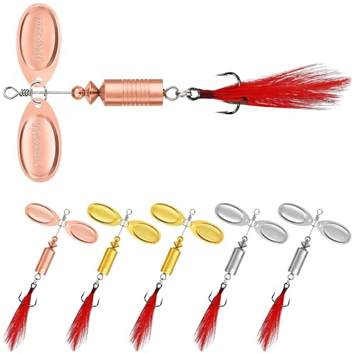 TRUSCEND Easy Catch Vibe Spinner mit BKK-Haken, Lange Wurfweite, Vibrierende, Chwimmende, Blinkende und Jiggende Aktionen, Ultimativer Suchköder für alle Fischarten, Erstaunlicher Jig-Spinner-Köder