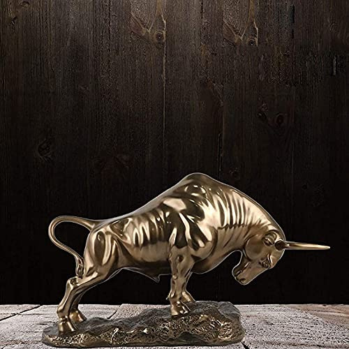 LGYKUMEG Harz Stier Skulptur Dekoration， Bull Figure Statue Deco, Abstract Animal Sculpture, Represents Good Luck of Career and Wealth,für Home Office Schreibtisch Geschenk Dekor