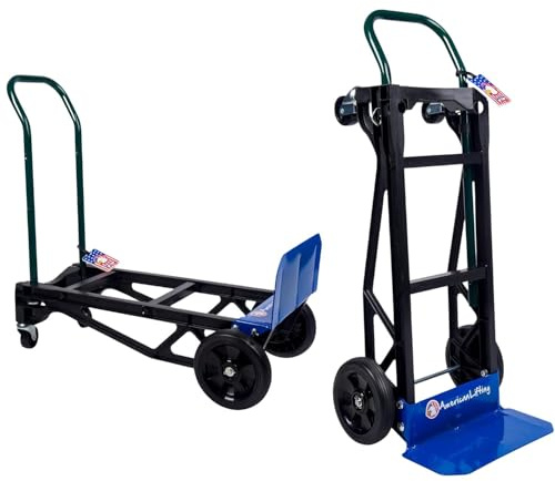 American Lifting 400 lb Capacity Ultra Lightweight Super Strong Nylon Convertible Hand Truck & Dolly