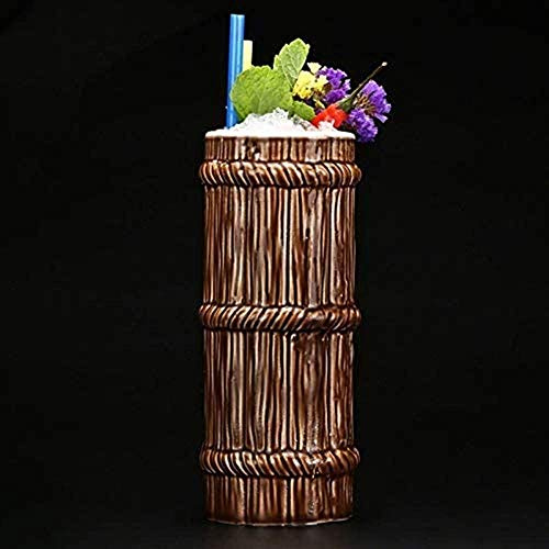 Tiki Mugs Cocktailbecher, XW0101, Keramik, hawaiianischer Cocktailbecher, exotische Cocktailgläser, Tiki-Bar, professionelle Hawaii-Party-Barware (ZJB)