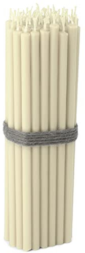 NKlaus - 50x Altarkerzen Weiß 16 cm Hoch Rußfrei Tropffrei Dünn Premium Paraffinwachs Stabkerzen Lange Brenndauer 50 Stück 36117 [Energieklasse A+]