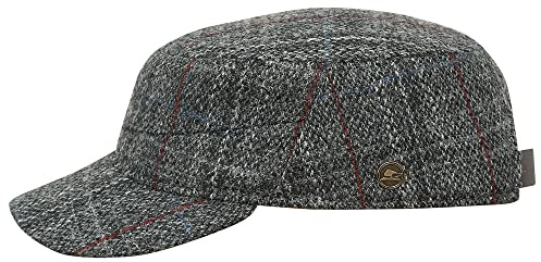 Sterkowski Patrol Mütze | Harris Tweed Schiebermütze für Herren | Klassische Warm Patrouillenmütze