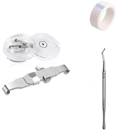 HAOSEM 3Pcs Pedicure Tool Ingrown Toe Nail Corrector Paronychia Chiropody Podiatry Repair Nail Clipper Toe Pain Relief Foot Care Tool