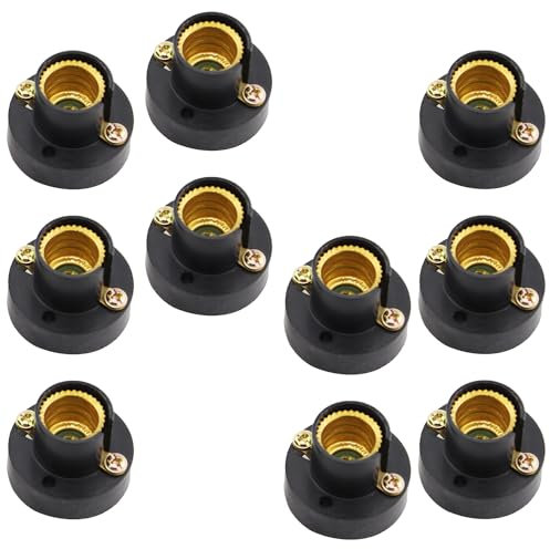SQXBK 10 Stück Schwarzlicht-Ständer Student Labor Beleuchtung DIY Zubehör E14 Mini-Birnenhalter für alle Arten von LED-Leuchten und Energiesparlampen sowie wesentliche elektrische Versorgung für