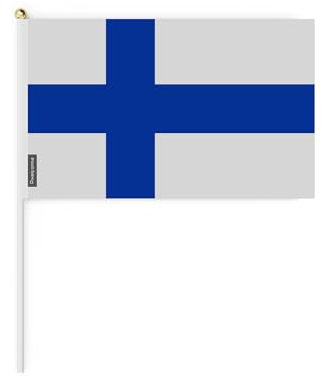 Pixelforma Lotto di mini bandiera della Finlandia in diverse dimensioni, 100 pezzi, 30 x 45 cm