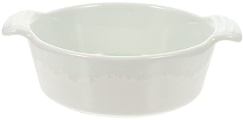 Frutero de cerámica Plato para hornear de cerámica Cacerola Ramekins de doble asa Bandeja para hornear pasteles Ensaladera Suministros de cocina para panadería Freidora Cocinar pan de plátano verde