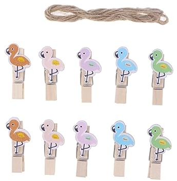 Amosfun 10 Stk Fotoclips Fotoklammern Aus Holz Fotostifte Kleiner Holzclip Hölzern Niedlich