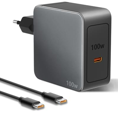 Chargeur MacBook Pro, Chargeur USB-C PD3.0 GaN 100 W Adaptateur Type C avec 1m Câble Prise USB Compact pour MacBook Air M1 M2 13'' 2022 2020 2019 2018,Pad Pro,Phone 15,Sam Sung Galaxy