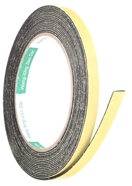 MACHSWON 2 Pcs Sealing Foam Tape 8mm Wide 1mm Thick 5m/16.4ft Long, Self-Adhesive EVA Weatherproof Tape for Window, Door Insulation & Automotive Soundproofing