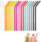 Qianeffort Silicone Straws, 18 Pcs Reusable, Flexible, Multicolor, 23 cm /9 inch, 18 Count