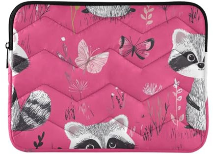 Casse a 15-16 pollici rosa calde del computer portatile del poliestere della cassa della manica del procione chic per il computer portatile
