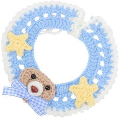 Supvox 1stk Halsband Kätzchen Ausreißer Kratzer Wurmkur Käfig Kragen Verklumpung Welpenhalsbänder Für Kleine Welpen Für Neugeborene Welpen Cool Katzenrad Bellen Polyester Blue