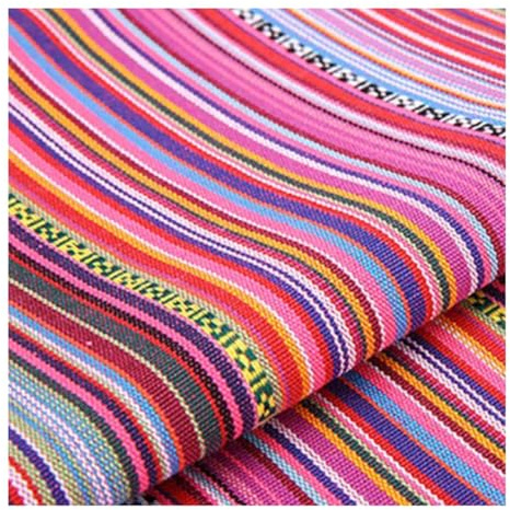Vintage Jacquard Stoff Ethno Muster Dekostoff Meterware für DIY Nähen | Exotisches Muster verleiht selbstgemachten Produkten einen besonderen Vintage Look und dekorativen Stil.