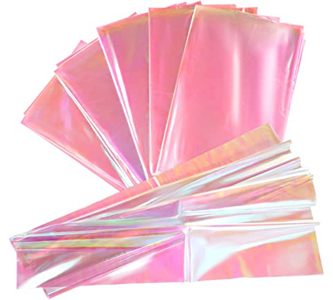 Healeved 40lakan Iridescent Cellophane Wrap Papers För Blommor Godis Och Hantverk Färgglada Förpackningsfilmer För Och Dekorationer