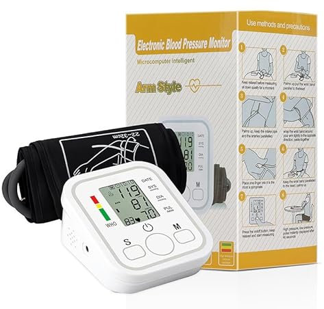 Blood Pressure Monitors with Large Cuff - Arms 22-32cm 8.66-12.6in Clinically Accurate with 2x99 Memory Dual Power Battery or USB LCD Display Home Use