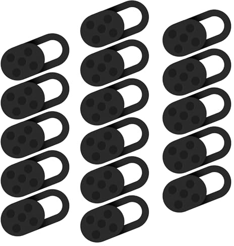 kurkip Copertura per webcam, 16 pezzi, cursore per copertura fotocamera MacBook, compatibile con laptop, desktop, PC, iPad, MacBook Pro, iPad Pro, telefono, protegge la tua privacy e sicurezza visiva