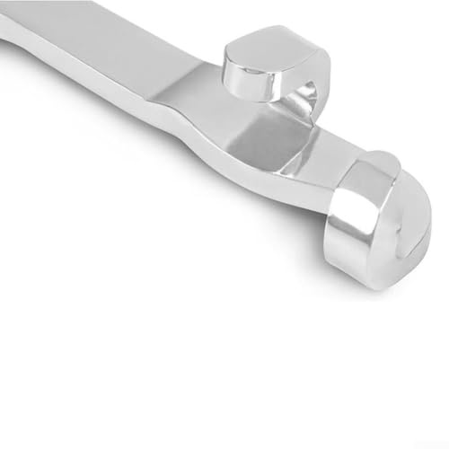 Yuanpgky Open End Wrench Extender Tool Bar for Increased Torque and Extended Reach, Metal Wrench Extension Adaptor Compatible with Standard Spanners, Silver/Green