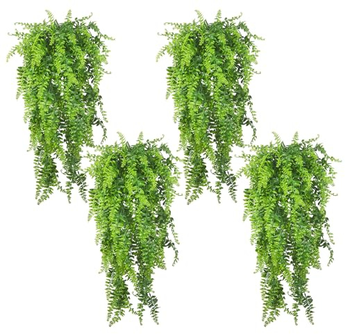 HXSYKJDM Fake Plants 4 Pack – 81cm Artificial Hanging Plants Indoor | Green Fake Ivy Trailing Vines for Home Decor, Shelf, Wall, Mantel, Bedroom, Living Room