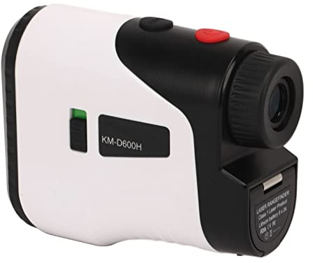 Chrees Telémetro Láser Recargable por USB con Interruptor de Pendiente y Aumento de 6.5X, Alcance de 656 Yardas para Torneos de Golf, Caza, Tiro con y Deportes Al Aire (Blanca)
