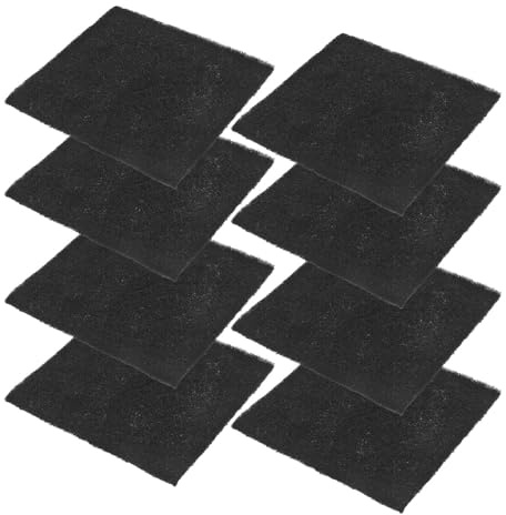 Toyvian 8 Pezzi Filtro Carbone Attivo per Lettiera Gatti e Compost da Cucina, in Cotone Nero, Deodorante e Controllo Odori per Uso Domestico e Cucina