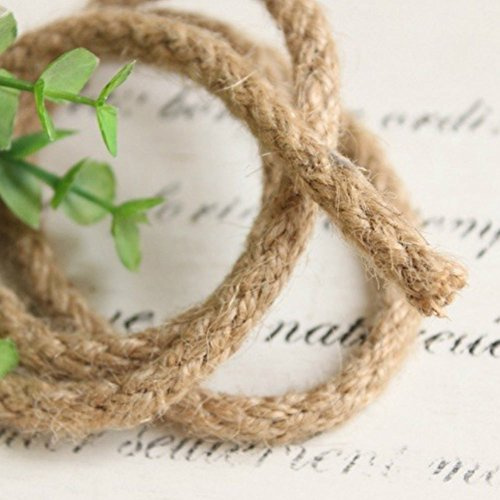 BAKAJI Rotolo Bobina Corda 35 Metri Diametro 1 Cm Juta Iuta Canapa Spago Colore Naturale Addobbi Natalizi Hobby Creativi Bricolage Fai da Te