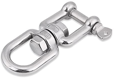 KIMISS Tout Neuf Robuste Dispositif de Manille de Roulement à Bague Pivotante en Acier Inoxydable 304(10mm)