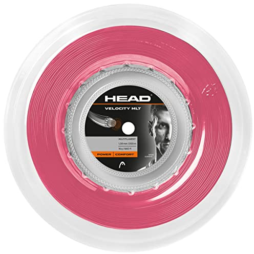 HEAD Unisex Adult Velocity MLT - Rollo de Cuerda de Tenis (1,25 mm, 17 g), Color Rosa