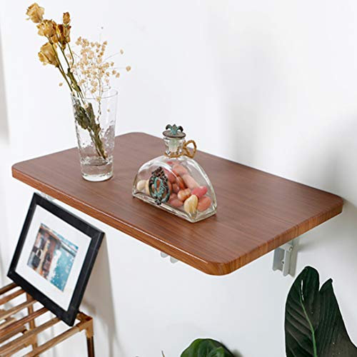 Table Murale Rabattable en Bois Bureau D'ordinateur De Bureau, étagères murales pliable,Pliante tablettes flottantes de rangement maison avec support d'affichage pliable pour etagere murale cuisin