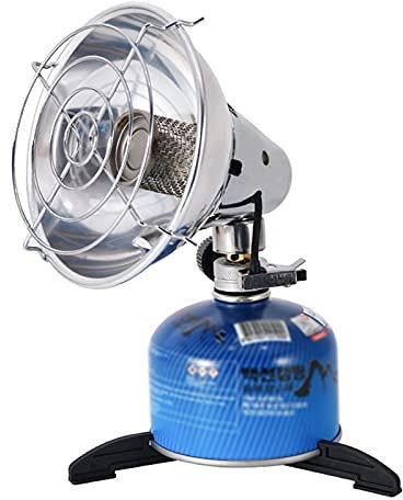 Mini Stufetta Gas Portatile Riscaldanti da Esterno Stufetta Elettrica Regolabile per Interno Patio Stanze Campeggio Pesca 15x14CM