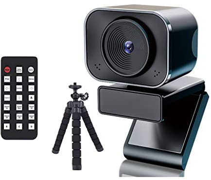 HSQMA Webcam 2K HD, Webcam 4K con Telecomando, Autofocus USB 360° Rotating Streaming Webcam con,Microfono con Riduzione del Rumore, per Videochiamate, Studi, Registrazione E Giochi
