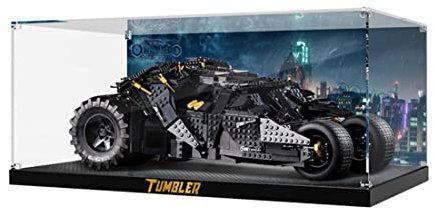 ALiquid Vitrine acrylique pour Lego La Batmobile Tumbler 76240, Boîte présentoir acrylique pour Lego 76240 (Modèle Non Incluse)