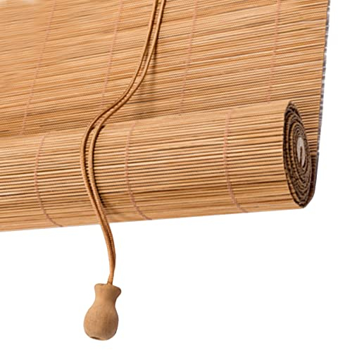DUYULIANG Bambus-Rollo Schönen Rollo Vintage Dekorative Vorhänge, Seitenzug Rollos Bambusrollo Sichtschutz Sonnenschirm, Belüftung Und Wärmedämmung, Anpassbar, Für Innen Außen Garten Fenster