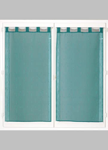 Atout Ciel Coppia di tende a zampa pronte da appendere, 2 x 60 x 160 cm, colore: Blu anatra