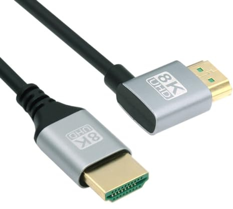 Chenyang Câble HDMI 2.1 HDMI type A mâle vers mâle 8K 4K HDTV câble d'extension angulaire droit à 90 degrés 1,0M