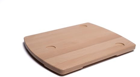 FORTENA Gleitbrett, müheloses Verschieben ohne Beschädigung der Waage, Hochwertige Teflon Gleiter, Buchenholz (34x28)