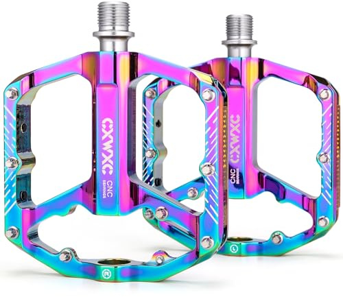 Fahrradpedale – 9/16 Zoll Fahrradpedale Plattform – 3 versiegelte Kugellager, leichte Plat Pedale für Rennrad, Mountainbike, BMX, Citybike