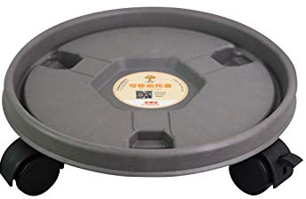 Posavasos para macetas con ruedas, plataforma de soporte para plantas móviles, rodillo redondo de plástico para plantas, soporte para macetas redondas con ruedas con ruedas, para interior y exterior