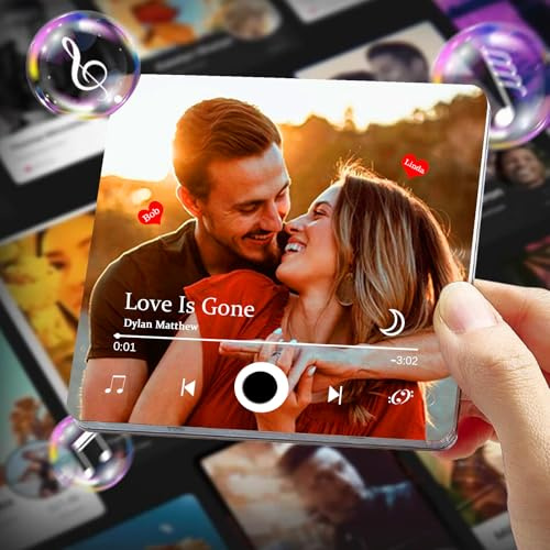 Personalisierter Kühlschrankmagnet für Musikalben – personalisierter Musik-Player mit Fotos, Liedern und Albumcovern – anpassbare Kühlschrankmagnete für Paare, Musikliebhaber und Heimdekoration