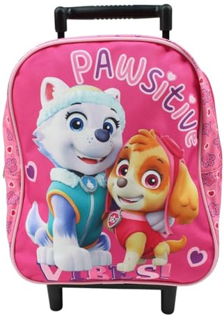 Trolley Paw Patrol 24x28x10 – Sac à Roulettes Disney – Idéal pour Enfant – Größe Einheitsgröße – Rosa