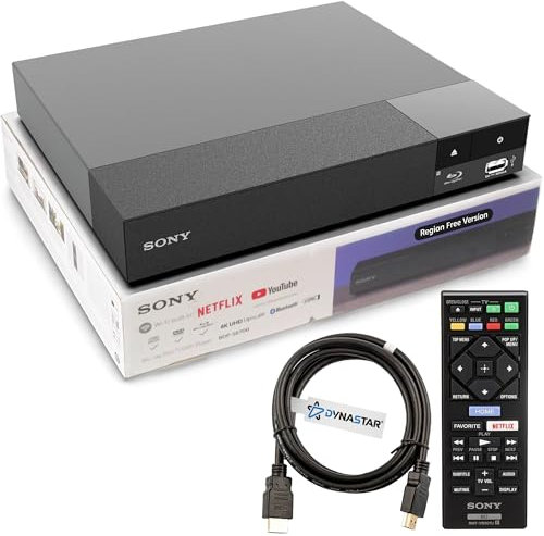 Region Free Blu-ray Player Compatible with Sony BDP-S6700 | Multi-Region Code Free | Blu-ray Regions A B C, DVD region 0 1 2 3 4 5 6 7 8 | 3D, WiFi, 4K Upscaling | Dynastar 6FT HDMI included